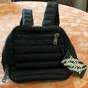 THINK ROYLN Quilted Black Backpack